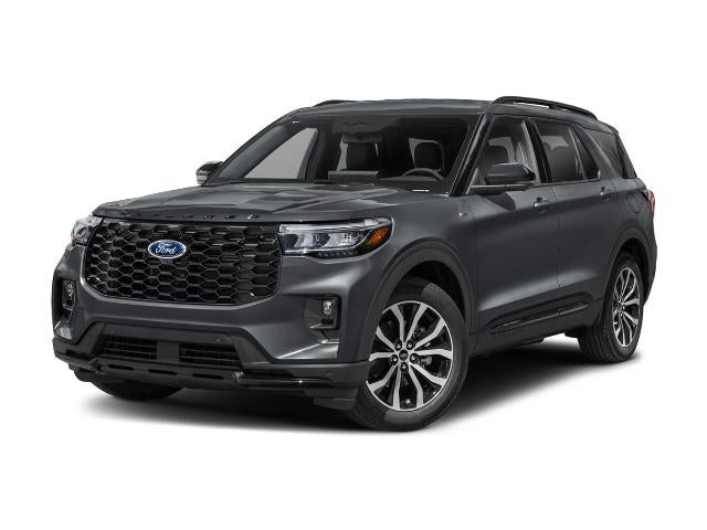 2026 Ford Explorer ST RWD in Marsh Gray — front three-quarter view