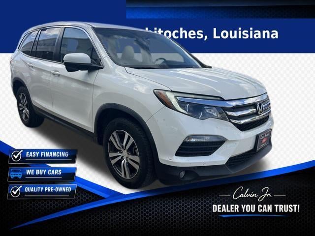 2018 Honda Pilot EX-L 2WD in White — front three-quarter view